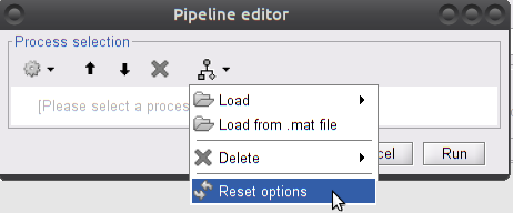 reset process options