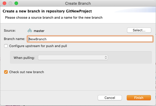 Create new branch