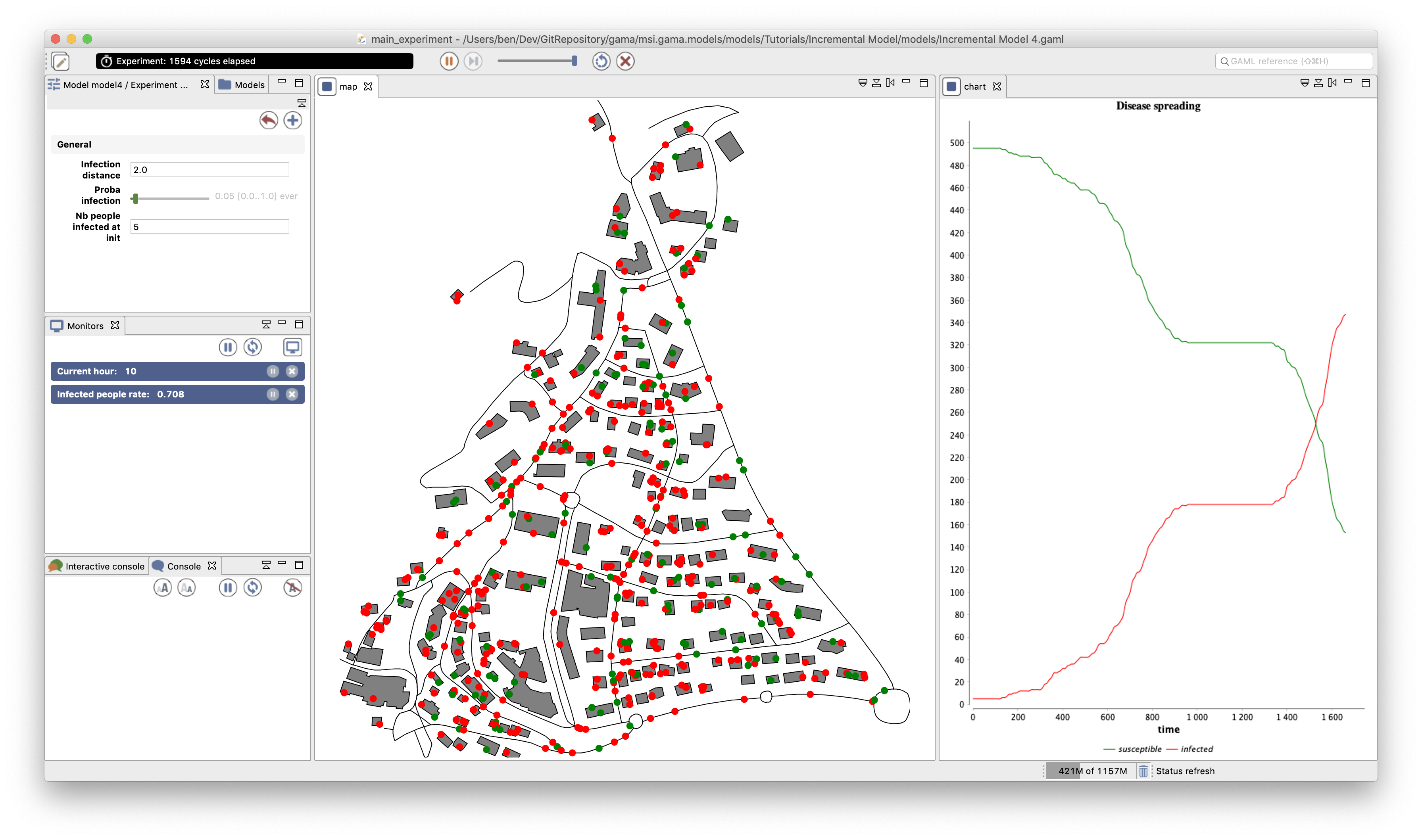 Incremental tutorial 4: make people move on the roads.