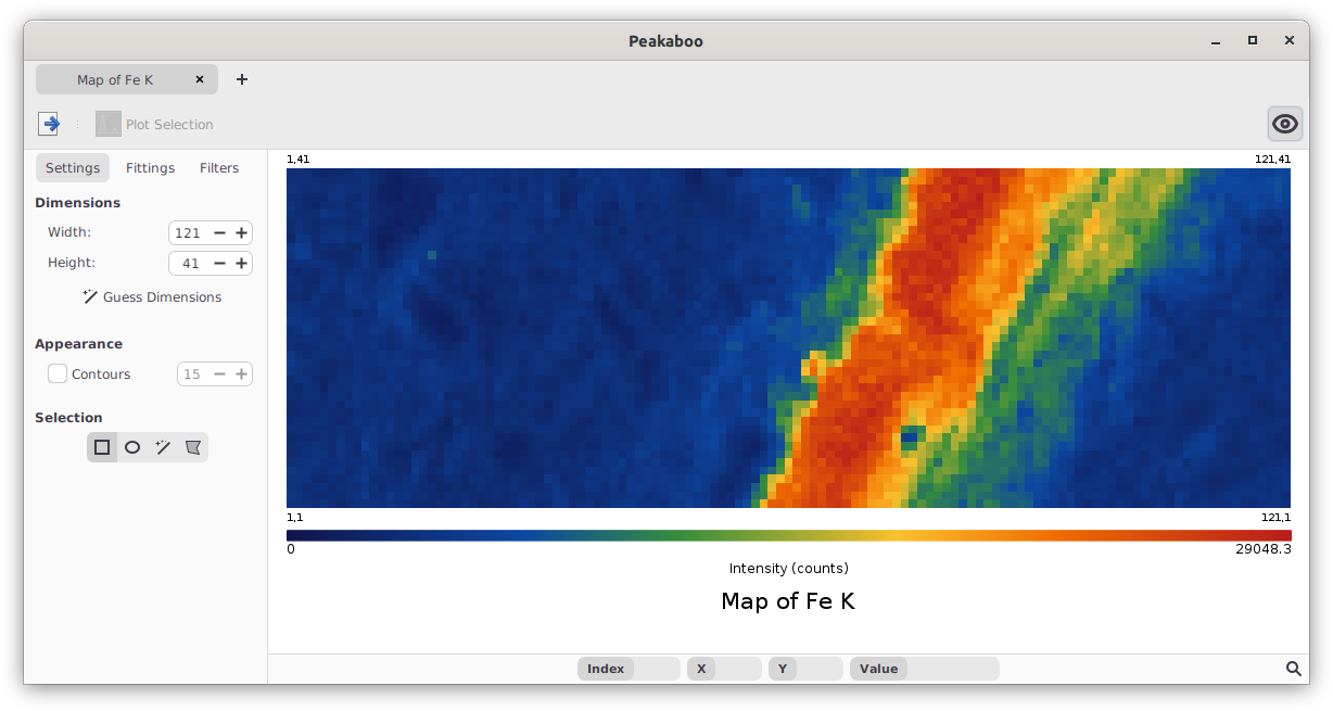 Peakaboo’s mapping window